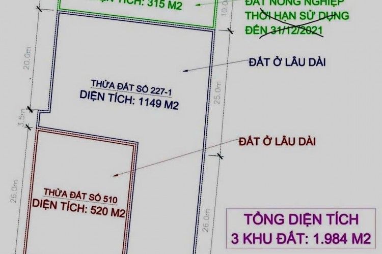 Bán đất lớn MTKD 94-96-98 đường 77 - DT 34x61m = 1984m2 - Giá 200 tỷ!