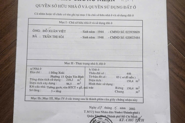 Bán nhà 1 Đồng Xoài - DT 7x23m - 4 tấm - Giá 60 tỷ!