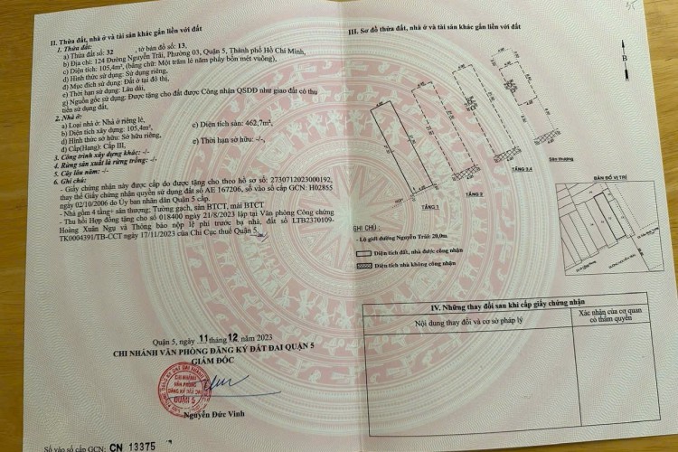 Bán nhà 124 Nguyễn Trãi - 5x21m - 4,5 tấm - HĐT 100tr/thg - Giá 61 tỷ!