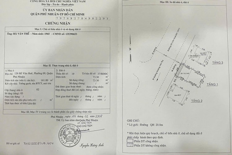 Bán nhà 126 Hồ Văn Huê - DT 7x13m - 3 tầng - Giá 22 tỷ!