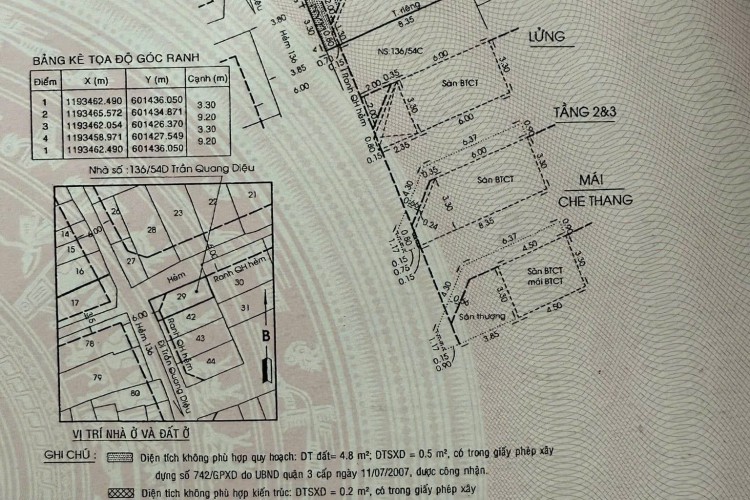 Bán nhà 136/54 Trần Quang Diệu - 3,6x9m - 5 tấm - Giá 6,9 tỷ!