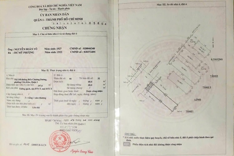 Bán nhà 13/8 Nguyễn Cảnh Trân - DT 4x16m - 4 tấm - Giá 17,5 tỷ!
