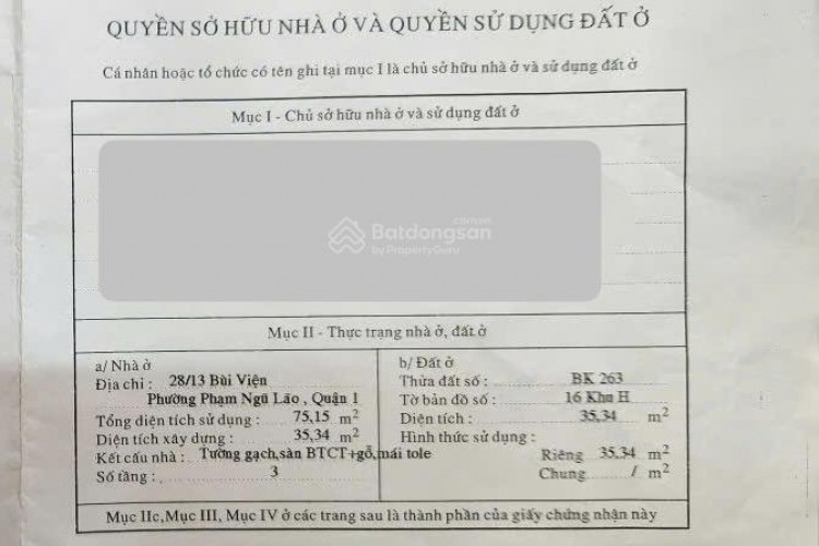 Bán nhà 28/13 Bùi Viện - 3,5x15m - 3 tấm - Giá 18 tỷ!