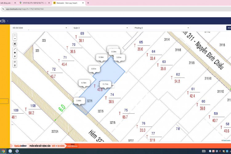 Bán nhà 327/1 Nguyễn Đình Chiểu - DT 3,4x15m - 3 tấm - Giá 12 tỷ!