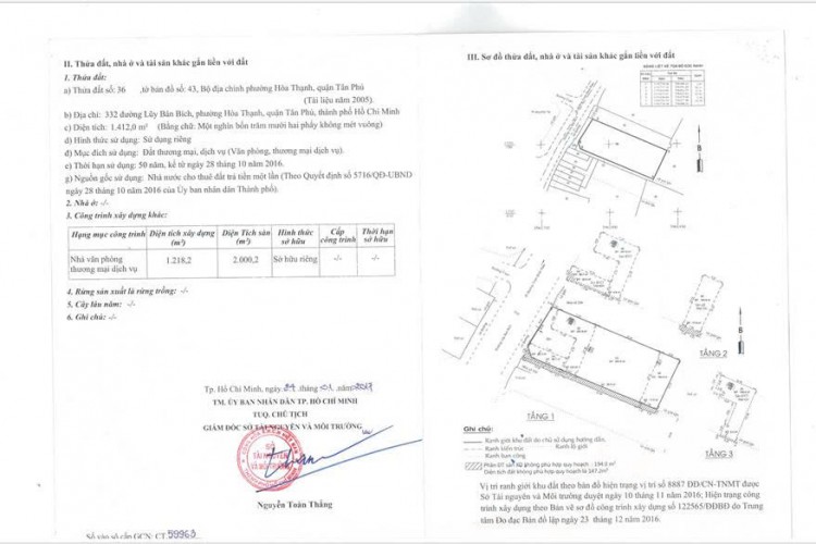 Bán nhà 332 Lũy Bán Bích - 25x61m = 1.412m2 - Cấp 4 - Giá 215 tỷ!