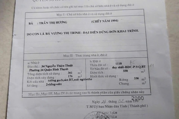 Bán nhà 34 Nguyễn Thiện Thuật - DT 13x