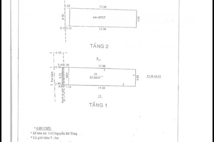 Bán nhà 7B/13 Trần Mai Ninh - DT 4,5x19m - Một lầu - Giá 9,6 tỷ!