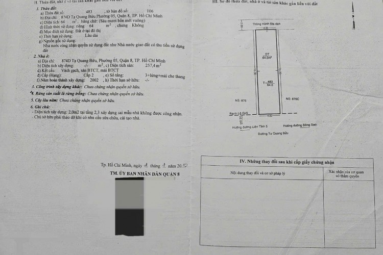 Bán nhà 874D Tạ Quang Bửu - DT 4x16m - 4 tấm - Giá 17 tỷ!