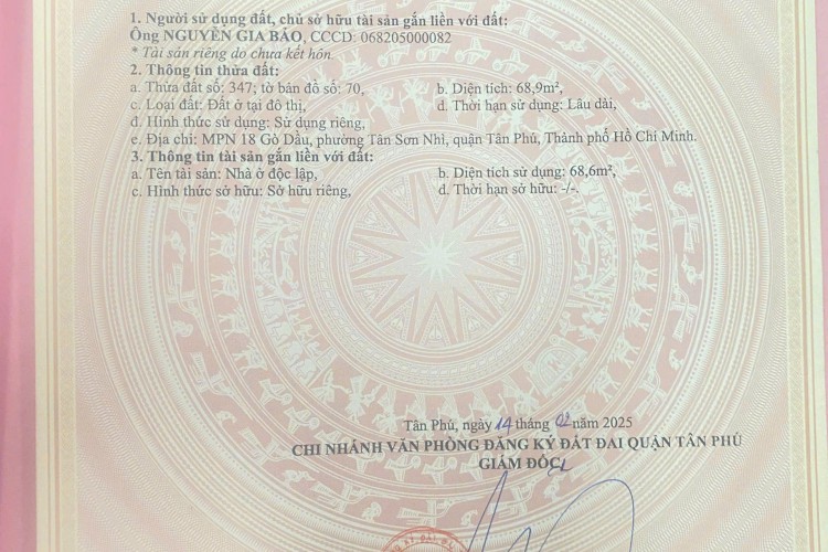 Bán nhà góc 18 Gò Dầu - DT 5x15m - Cấp 4 - HĐT 30tr/thg - Giá 19,5 tỷ!