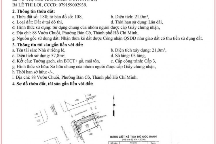 Bán nhà góc 88 Vườn Chuối - 4,5x7,6m - 3 tấm - Giá 9,999 tỷ!