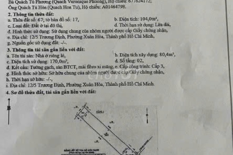 Ban nhà HXH 12/5 Trương Định - 4x27m - 2 tầng - Giá 31 tỷ!
