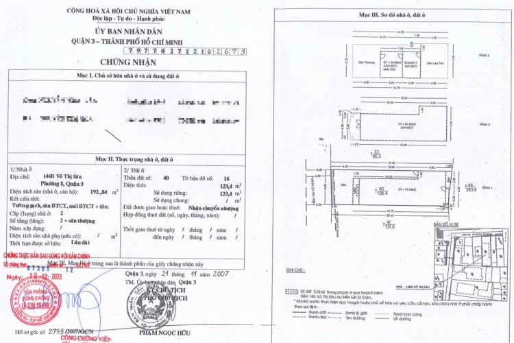 Bán nhà HXH 146/6C Võ Thị Sáu - DT 6x20m - 3,5 tấm sân vườn - Giá 34,5 tỷ!